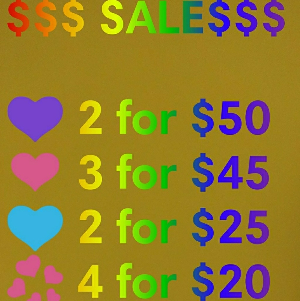 $$Sale$$ 💞💙❤💜